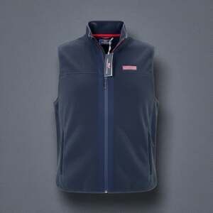 Vineyard Vines Men's Harbor Fleece Full-Zip Vest in Navy